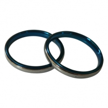 Ring RVS blauw-zilver